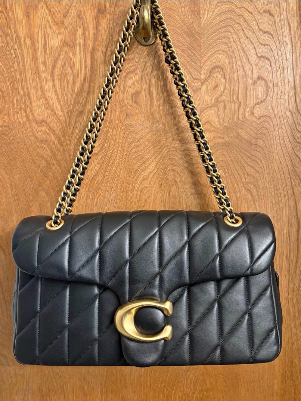 Coach Black Quilted Tabby 33 with Gold Hardware